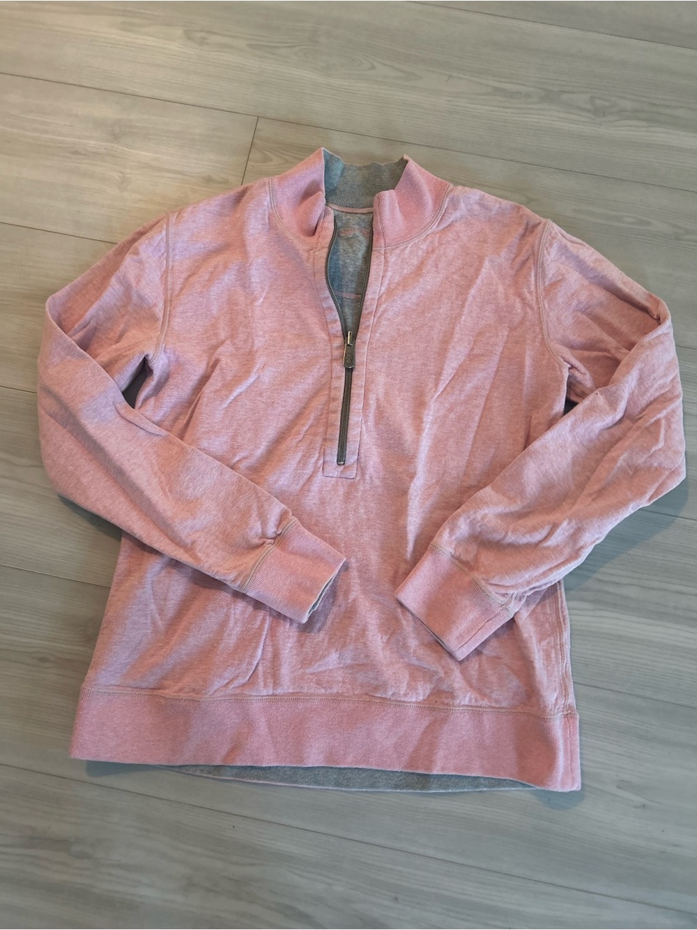 Tommy Bahama Pink Half-Zip Cowl Pullover Sweater